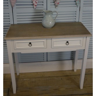 White Vintage Shabby Chic Two Drawer Dressing Table/Hall Table Bedroom Furniture Sets